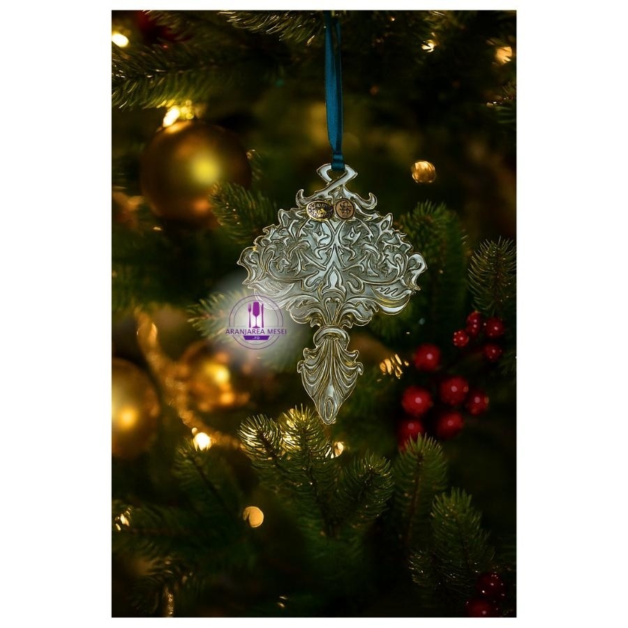 Decoratiune cristal Bohemia pentru Bradul de Craciun 19 cm