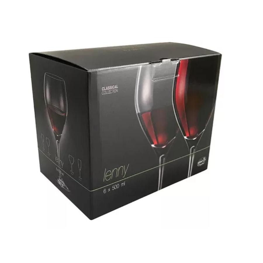 LENNY Set 6 pahare sticla cristalina vin 500 ml - 3 | YEO