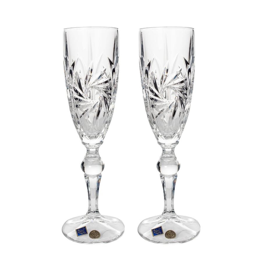 PINWHEEL Set 6 pahare cristal Bohemia sampanie 180 ml - 1 | YEO