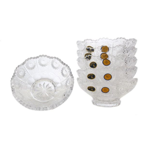 Set 6 boluri cristal Bohemia 13 cm