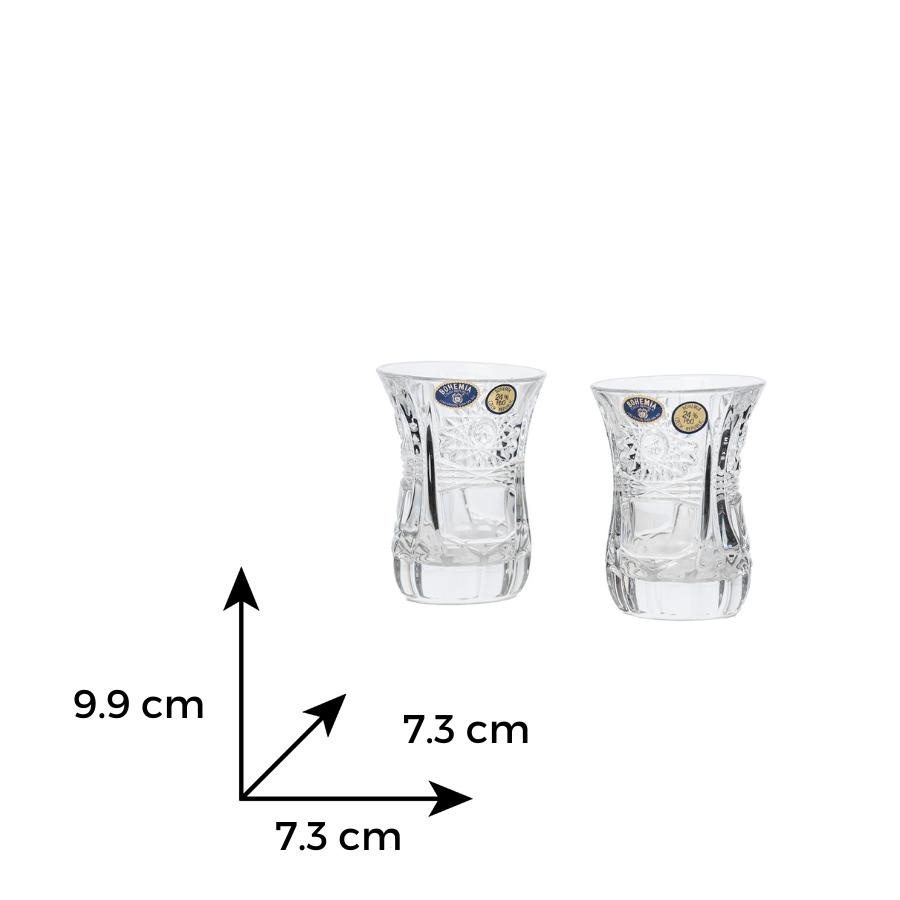 500PK Set 6 pahare cristal Bohemia ceai 120 ml - 1 | YEO