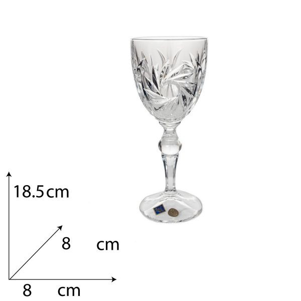 PINWHEEL Set 6 pahare cristal Bohemia vin 260 ml - 2 | YEO