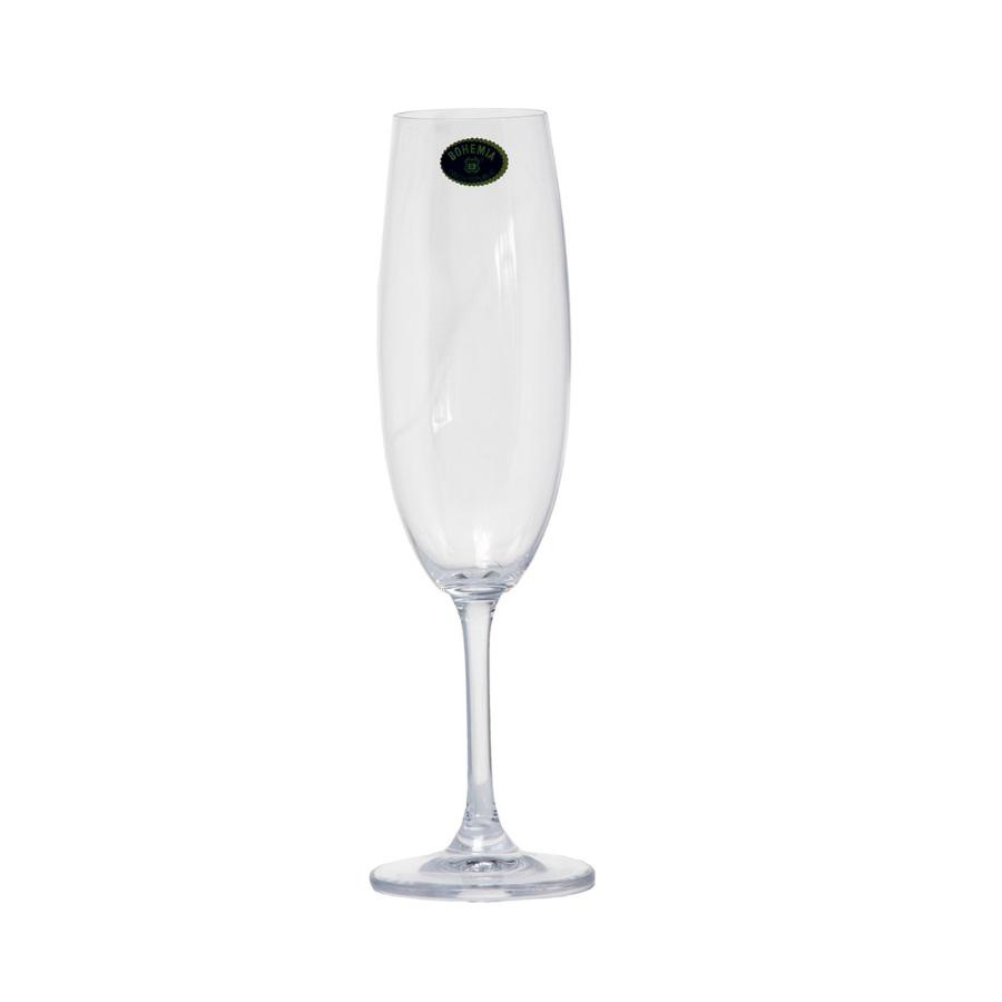 SYLVIA Set 6 pahare sticla cristalina Bohemia sampanie flute 220 ml