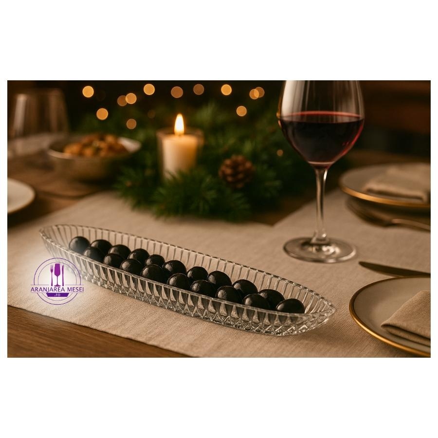 Platou servire cristal Bohemia 41 cm