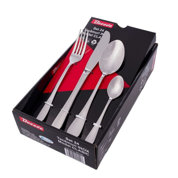 CLASIC Set tacamuri inox 18/0 - 6 persoane (24 piese)