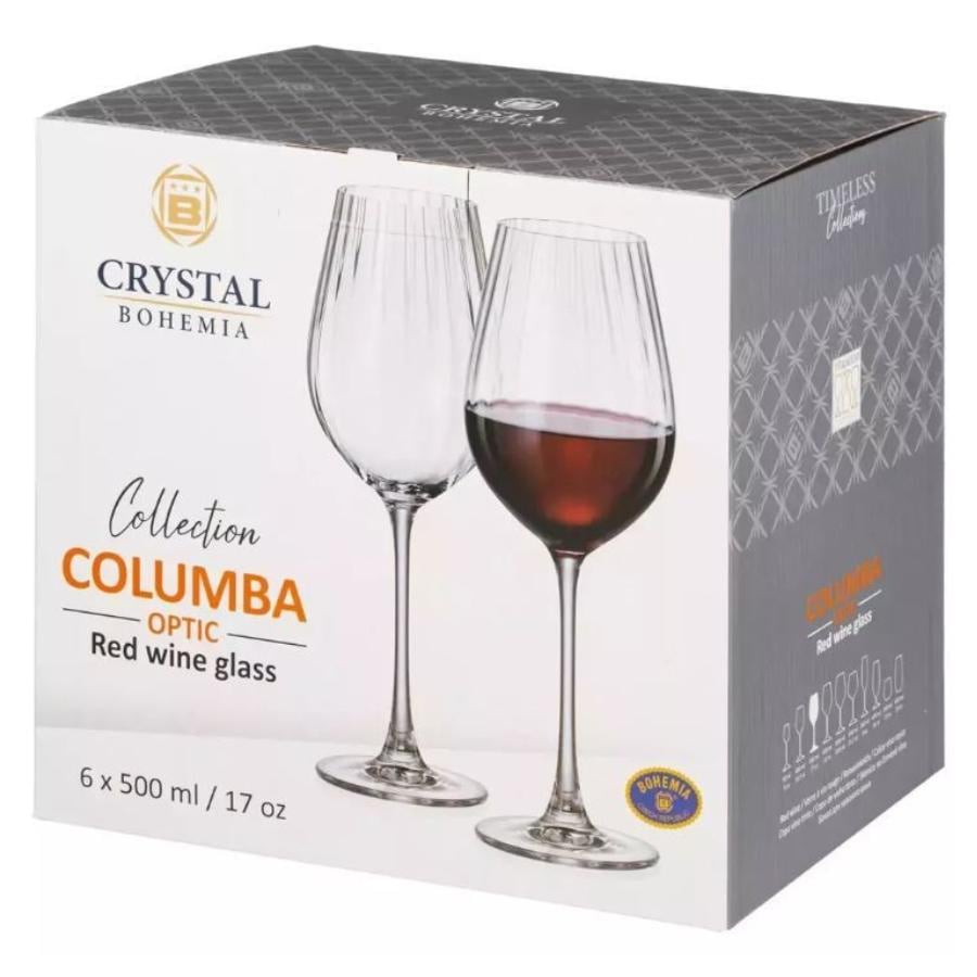 COLUMBA OPTIC Set 6 pahare sticla cristalina vin rosu 500 ml - 2 | YEO