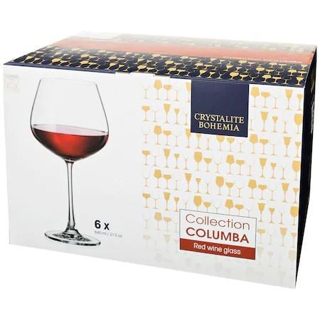 COLUMBA Set 6 pahare sticla cristalina vin/gin 640 ml - 1 | YEO