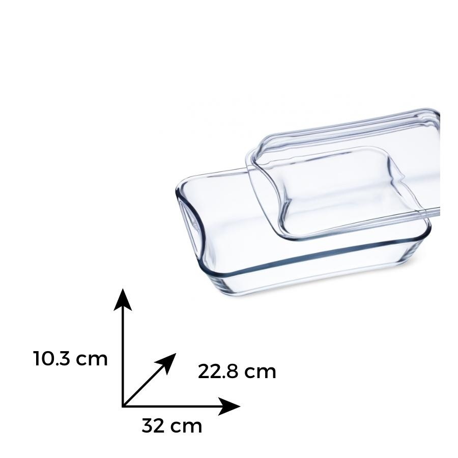 EXCLUSIVE Vas sticla termorezistenta rectangular cu capac 2.5 l - 2 | YEO