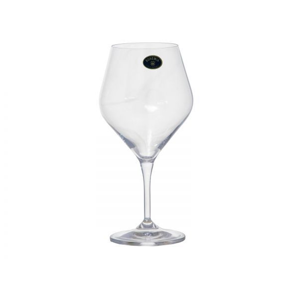 GAVIA Set 6 pahare sticla cristalina Bohemia vin rosu 400 ml