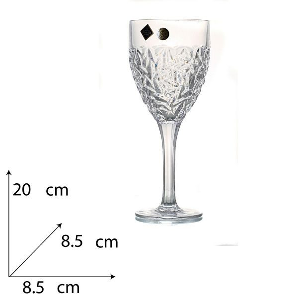NICOLETTE Set 6 pahare cristal Bohemia vin 320 ml - 2 | YEO