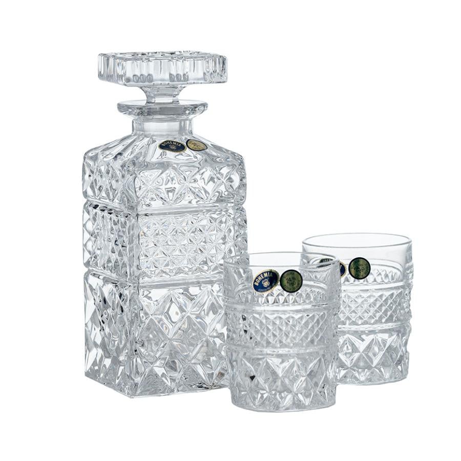 MADISON Set 2 pahare si decantor cristal Bohemia whisky - 1 | YEO