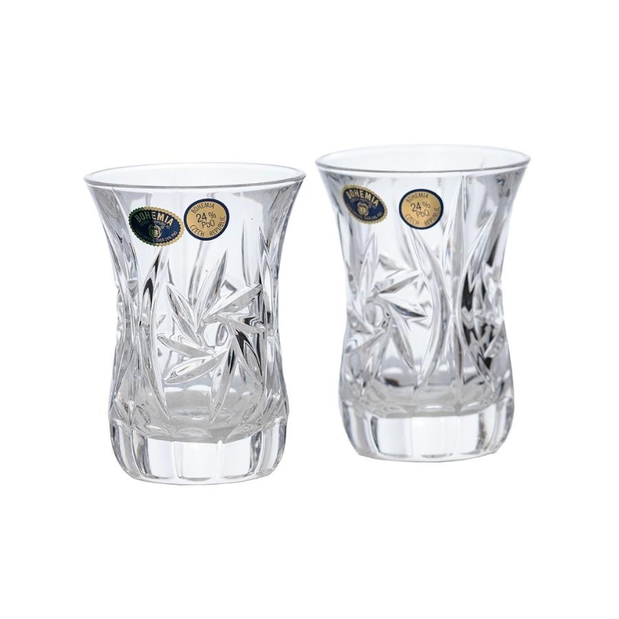 PINWHEEL Set 6 pahare cristal Bohemia ceai 120 ml