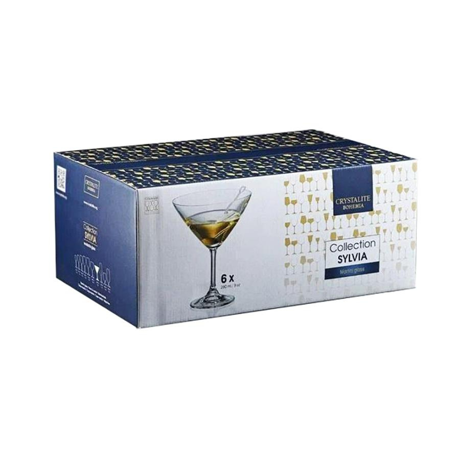 SYLVIA Set 6 pahare sticla cristalina martini 280 ml - 3 | YEO