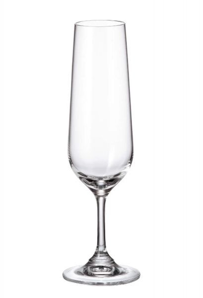 APUS Set 6 pahare sticla cristalina Bohemia sampanie 200 ml