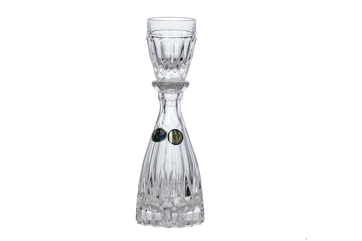 Decantor cu pahar cristal Bohemia tuica