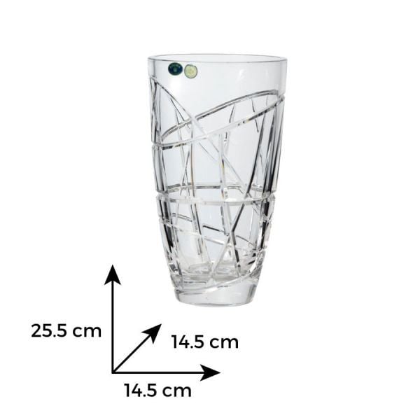 GALAXIS Vaza cristal dreapta 25.5 cm - 2 | YEO