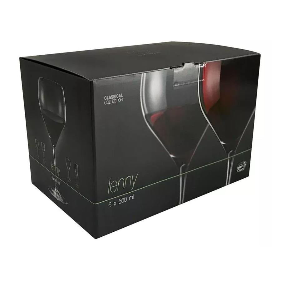 LENNY Set 6 pahare sticla cristalina vin 560 ml - 3 | YEO