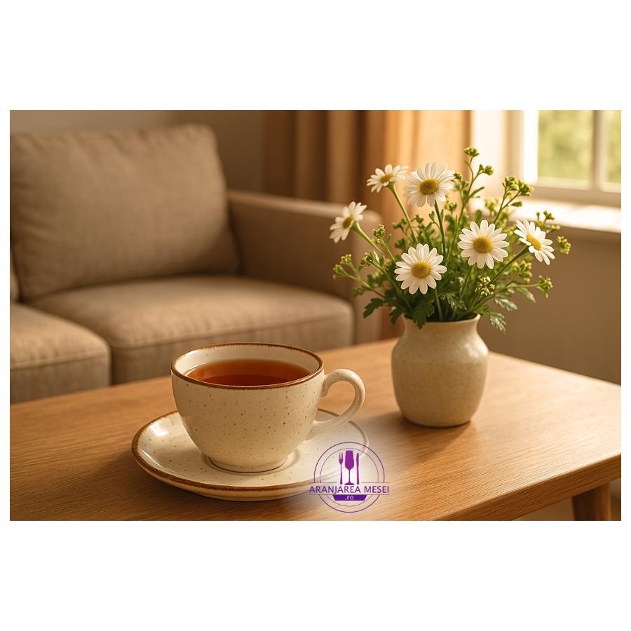 NAXOS Serviciu ceai/cappuccino portelan 6 persoane 200 ml - 3 | YEO