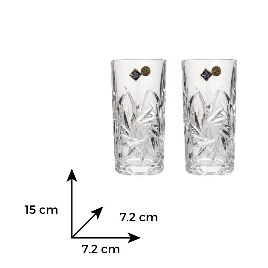 PINWHEEL Set 6 pahare cristal Bohemia apa/suc 370 ml - 2 | YEO