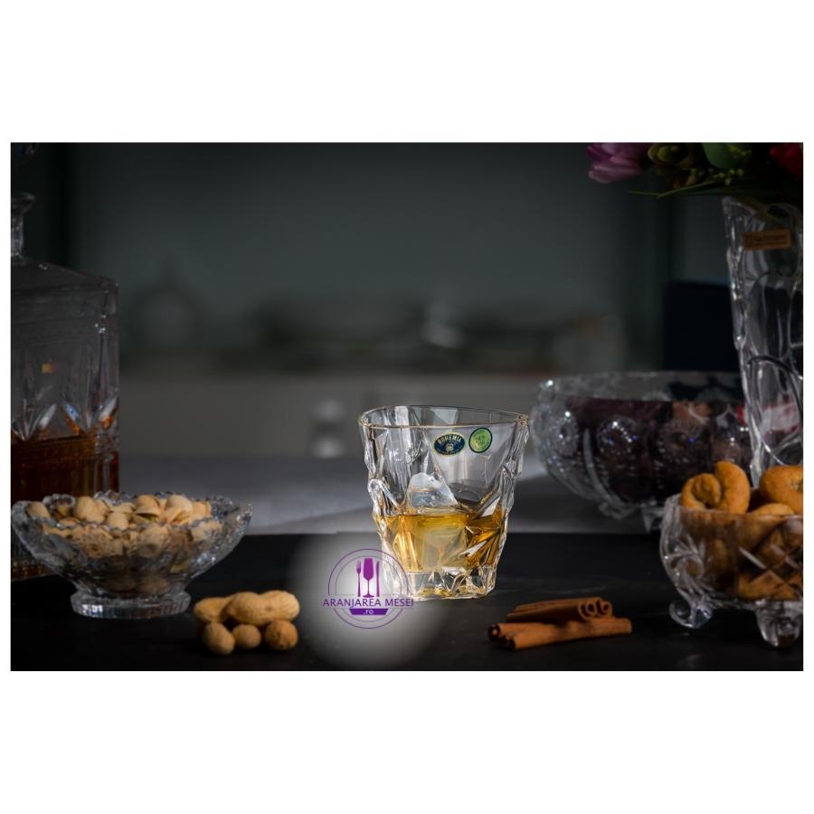 Set 6 pahare cristal Bohemia whisky 270 ml (09305)