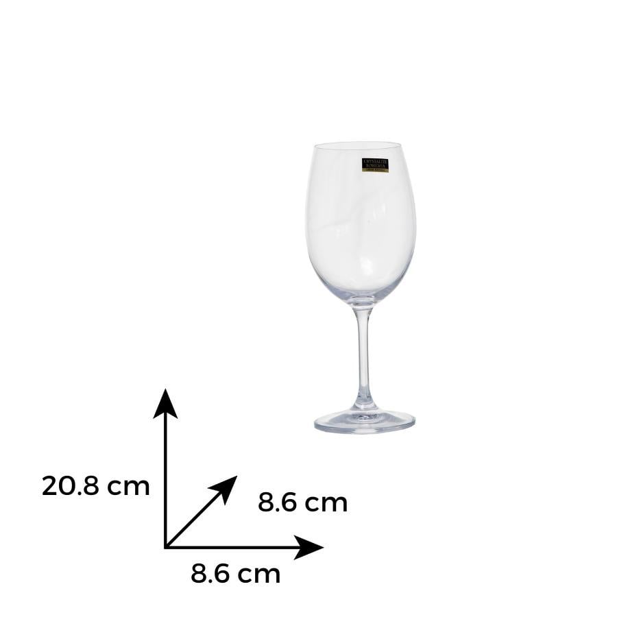 SYLVIA Set 6 pahare sticla cristalina Bohemia vin 450 ml - 1 | YEO
