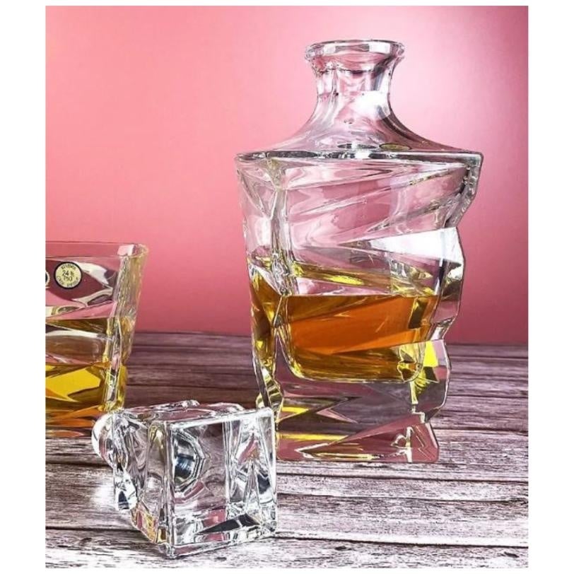 ZIG ZAG Decantor whisky cristal Bohemia 750 ml