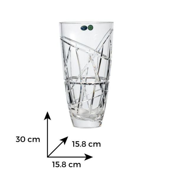 GALAXIS Vaza cristal Bohemia dreapta 30 cm - 1 | YEO