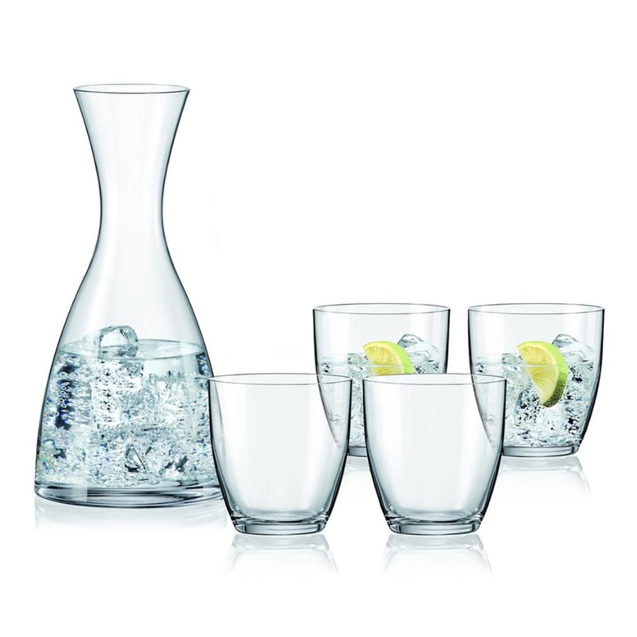KATE Set 4 pahare si decantor sticla cristalina limonada (300 ml + 1200 ml) - 1 | YEO