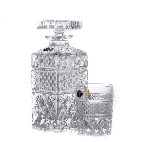 MADISON Set 6 pahare si decantor cristal Bohemia whisky - 1 | YEO