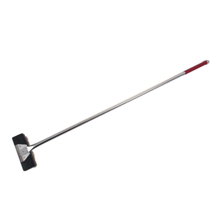 Perie metalica pentru cuptor pizza cu racleta 20*6 cm, maner inox 129 cm (BPZ 03) - 1 | YEO