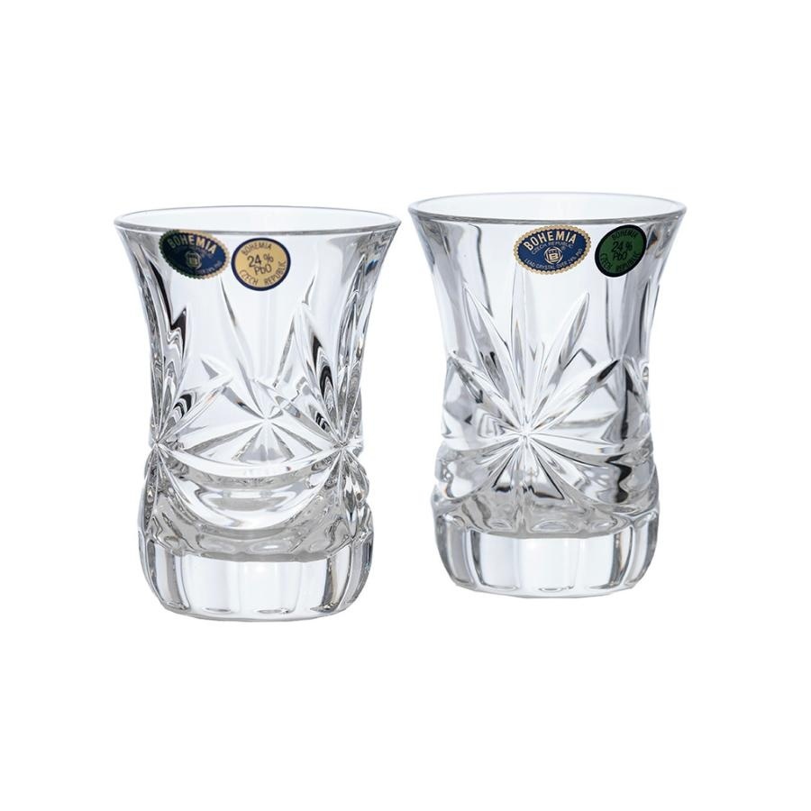 RIBON Set 6 pahare cristal Bohemia ceai 120 ml