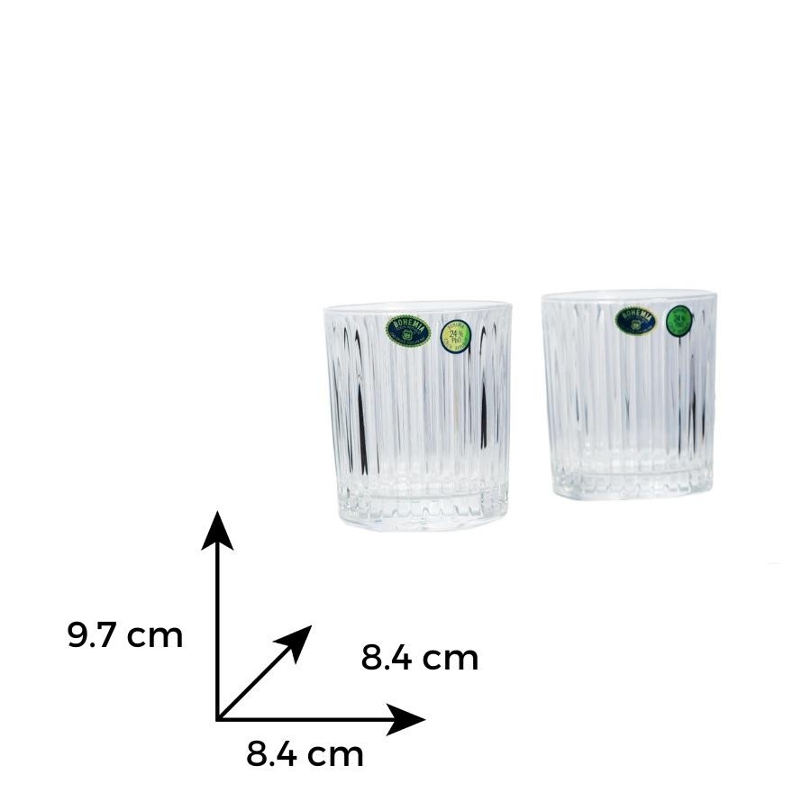 SKYLINE Set 6 pahare cristal Bohemia whisky 320 ml - 2 | YEO