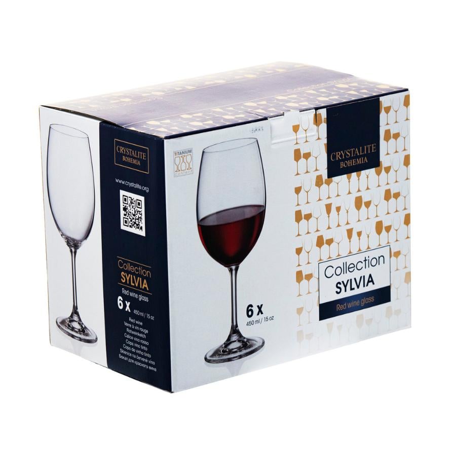 SYLVIA Set 6 pahare sticla cristalina Vin 450 ml - 2 | YEO