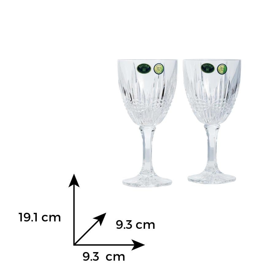 VIBES Set 6 pahare cristal Bohemia vin 380 ml - 2 | YEO