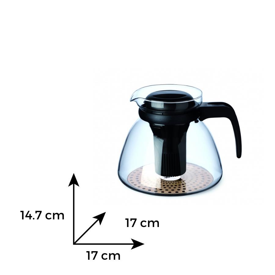 VIOLA Ceainic sticla termorezistenta pentru inductie 1.5 l - 1 | YEO
