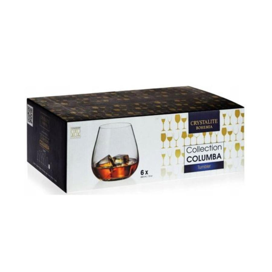 COLUMBA Set 6 pahare sticla cristalina whisky 380 ml - 2 | YEO