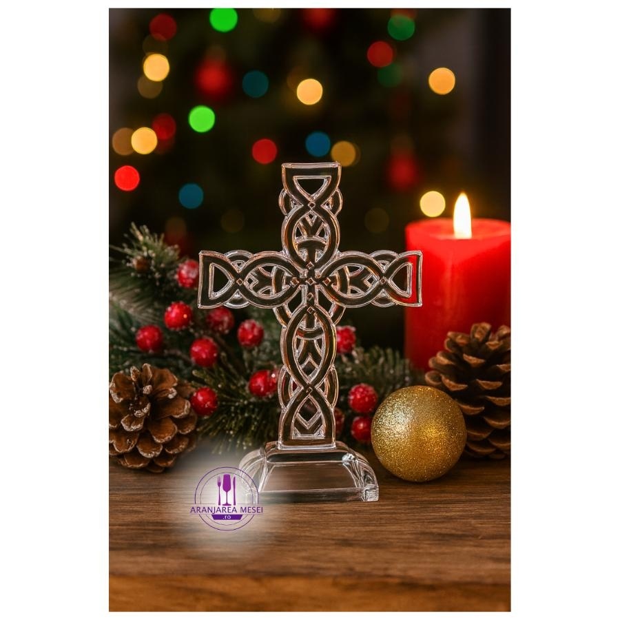 Cruce cristal Bohemia impletita 27 cm