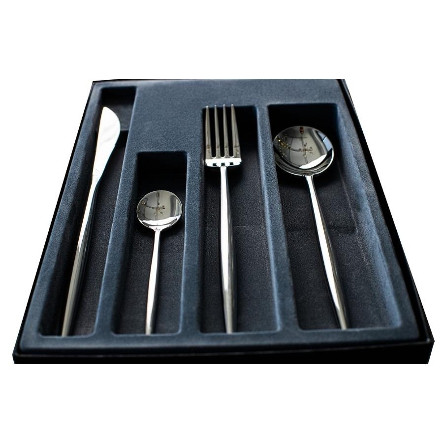 LOTUS Set tacamuri inox 18/10 - 6 persoane (24 piese) - 2 | YEO