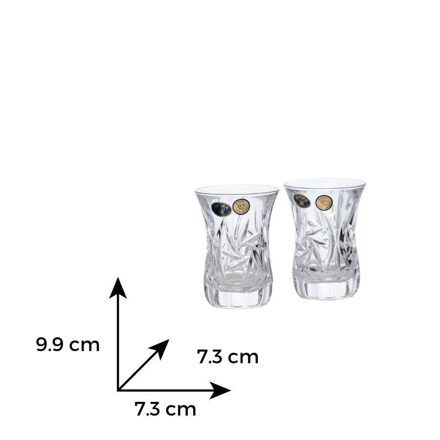 PINWHEEL Set 6 pahare cristal Bohemia ceai 120 ml - 1 | YEO