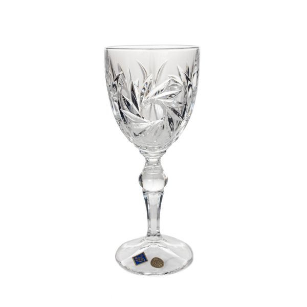 PINWHEEL Set 6 pahare cristal Bohemia vin 260 ml