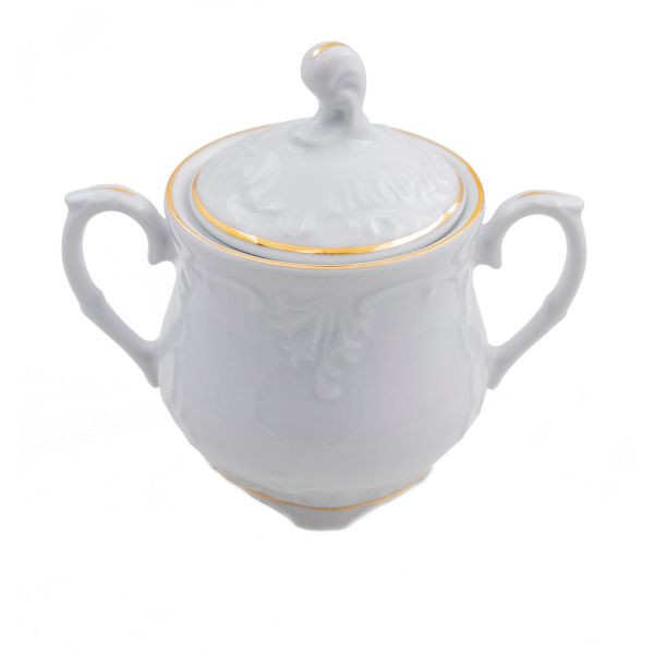 ROCOCO Zaharnita cu capac portelan 250 ml