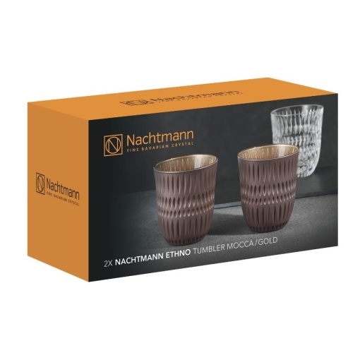 ETHNO MOCCA-GOLD - Pahare whisky sticla cristalina Nachtmann 235 ml (set 2 bucati) (106135)