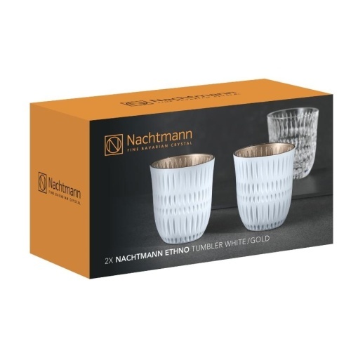 ETHNO WHITE-GOLD - Pahare whisky sticla cristalina Nachtmann 235 ml (set 2 bucati) (106134)