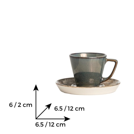 MARMARA - Serviciu de cafea portelan (6 persoane - 12 piese) (MA12095)
