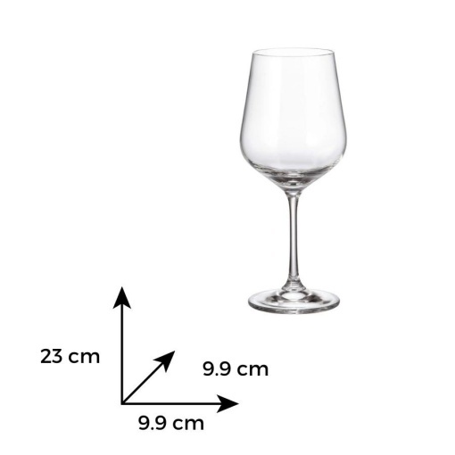 STRIX - Pahare vin rosu sticla cristalina Bohemia 580 ml (set 6 bucati) (1SF73-00000-580)