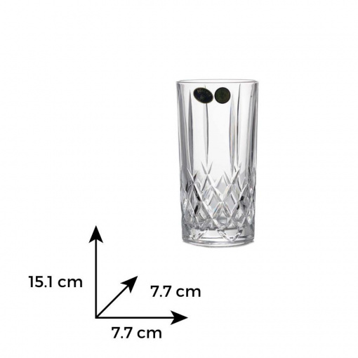 BRIXTON - Pahare apa Cristal Bohemia 350 ml (set 6 bucati) (21105-11038-350)