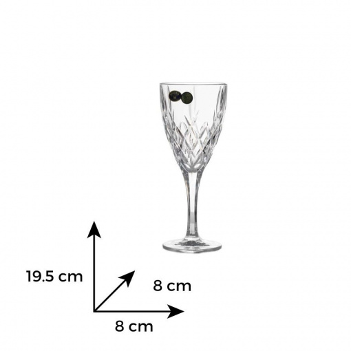 BRIXTON - Pahare vin rosu Cristal Bohemia 250 ml (set 6 bucati) (12102-11038-250)