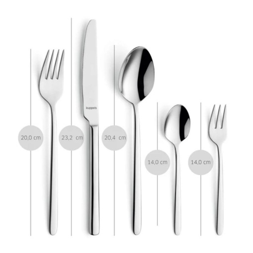CUTE - Tacamuri inox 18-10 (6 persoane - 30 piese) (0949)