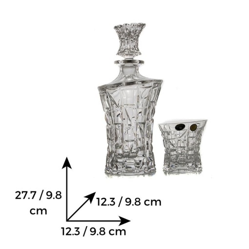 PATRIOT - Pahare whisky si decanter Cristal Bohemia (set 7 piese) (99999-47610-607)