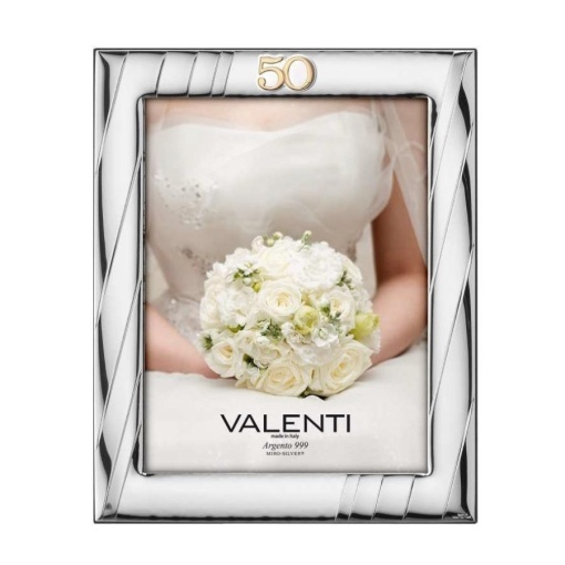 Rama Foto Argint "ROMA" 20x25 cm - cadou aniversare 50 Ani Casatorie (51078-6L)